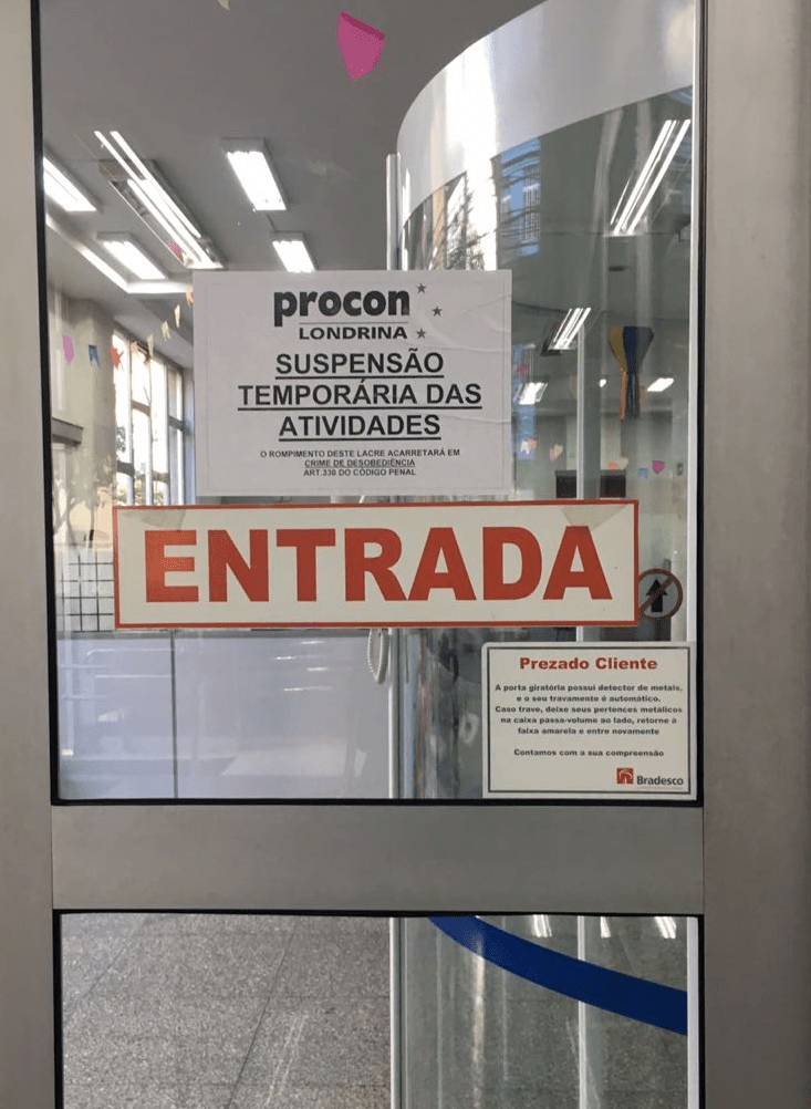 Procon lacra agência do Bradesco em Londrina