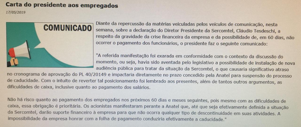 Presidente da Sercomtel e o "Veja bem..."