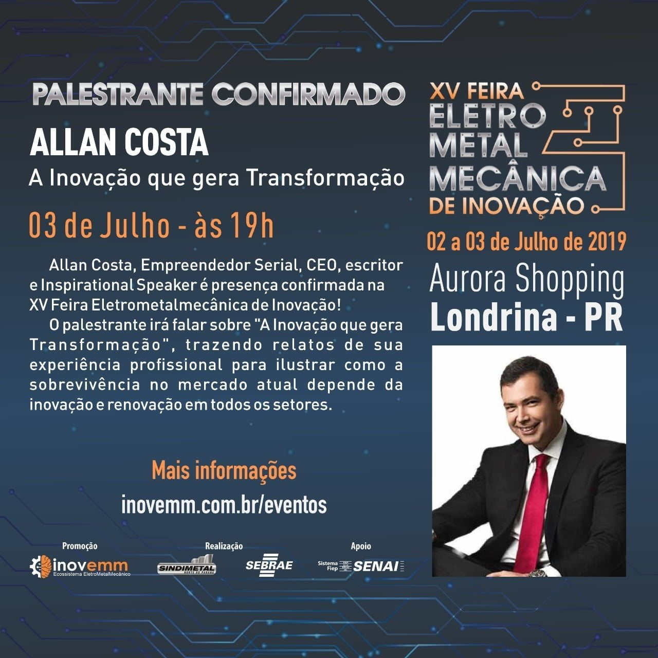 Quer participar da XV Feira Eletrometalmecânica de Inovação de graça? O blog leva você lá