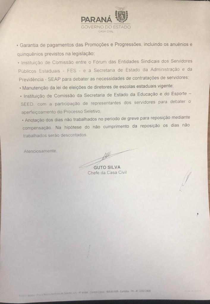 Governo fez nova proposta ontem aos servidores