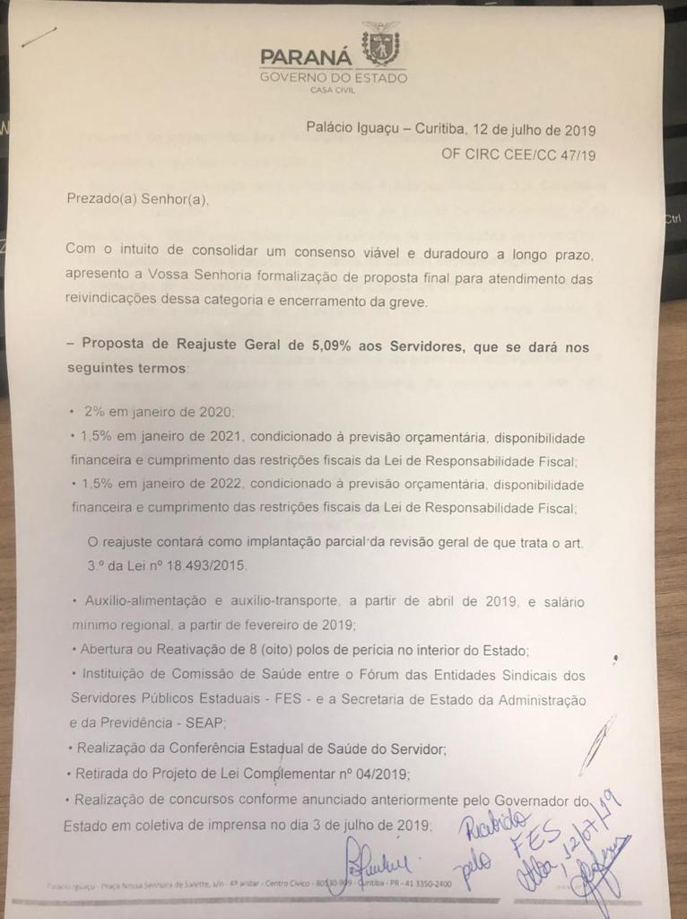 Governo fez nova proposta ontem aos servidores
