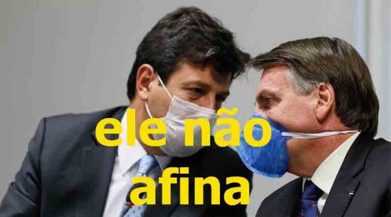 Mandetta não afina para Bolsonaro