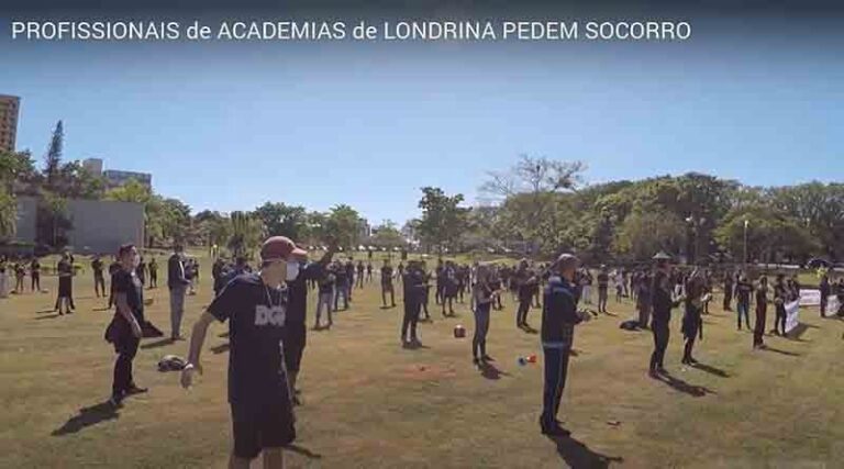 Manifestação pela abertura das academias de Londrina