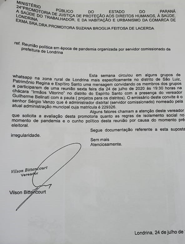 Está nas mãos da Promotoria