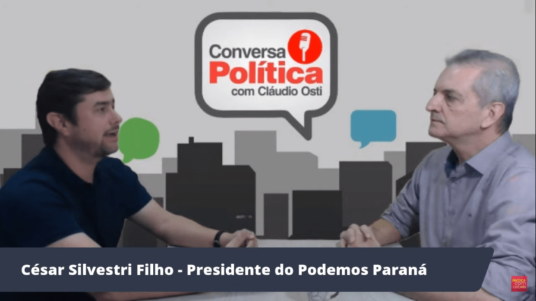 Ao vivo, presidente do Podemos do Paraná diz se o partido concorrerá ao Governo contra Ratinho Jr