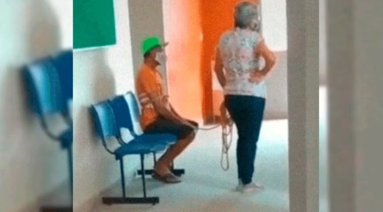 Amarrado pra tomar vacina