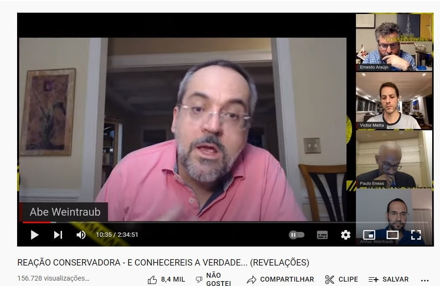 Weintraub e Bolsonaro. Antes, grandes amigos, hoje, a realidade