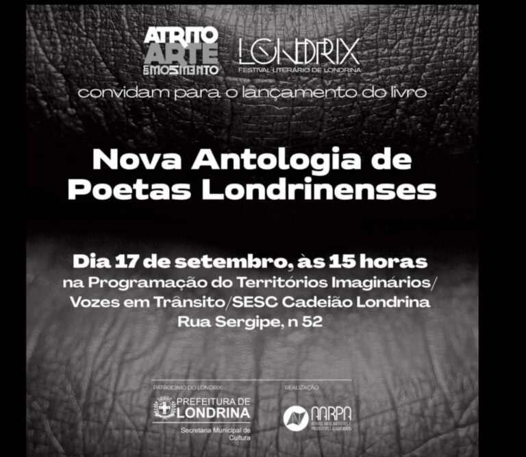 Antologia Novos Poetas de Londrina será lançada no sábado