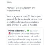 Tuiteiro sugere intervenção militar nas Forças Armadas