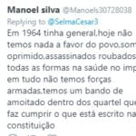 Tuiteiro sugere intervenção militar nas Forças Armadas