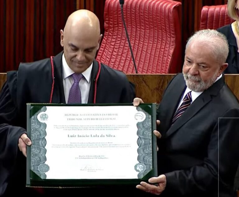 Leia a integra do discurso do Ministro Alexandre de Moraes, presidente do TSE, na diplomação de Lula