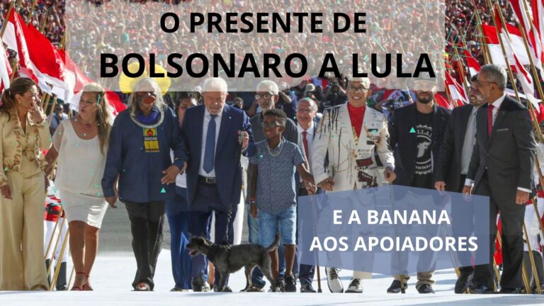 Lula ganha “presente” de Bolsonaro. Já os apoiadores do ex-presidente ficaram mesmo é com a banana