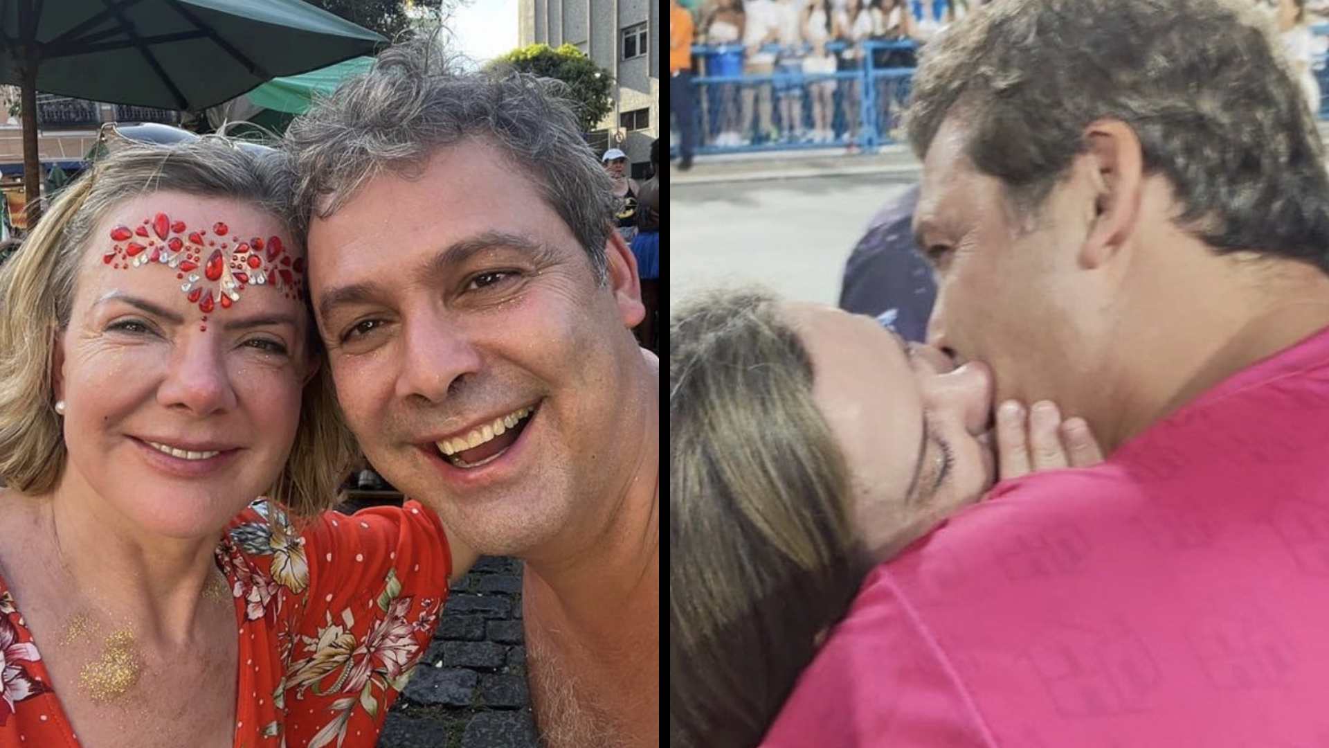 Namore alguém que dê um beijo apaixonado como a Gleisi e o namorado Lindbergh