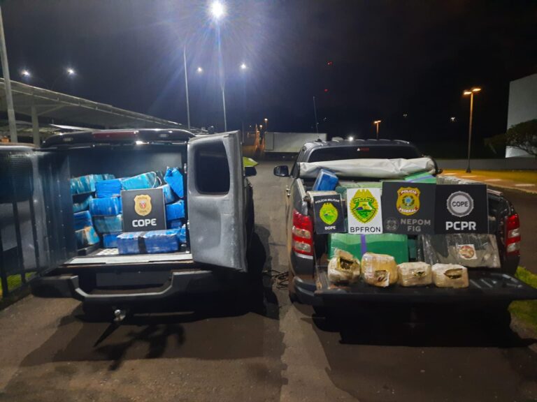 PF apreende quase uma tonelada de maconha e muita munição em Santa Helena