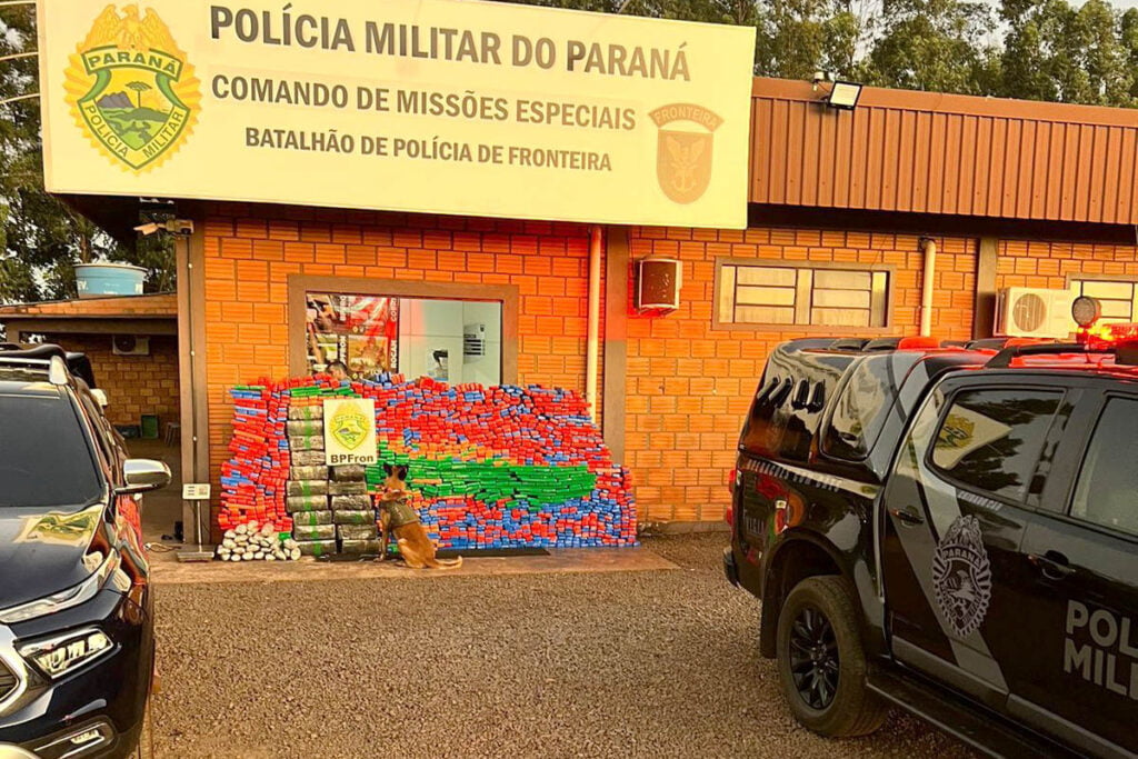 PM do Paraná apreende mais de uma tonelada de drogas