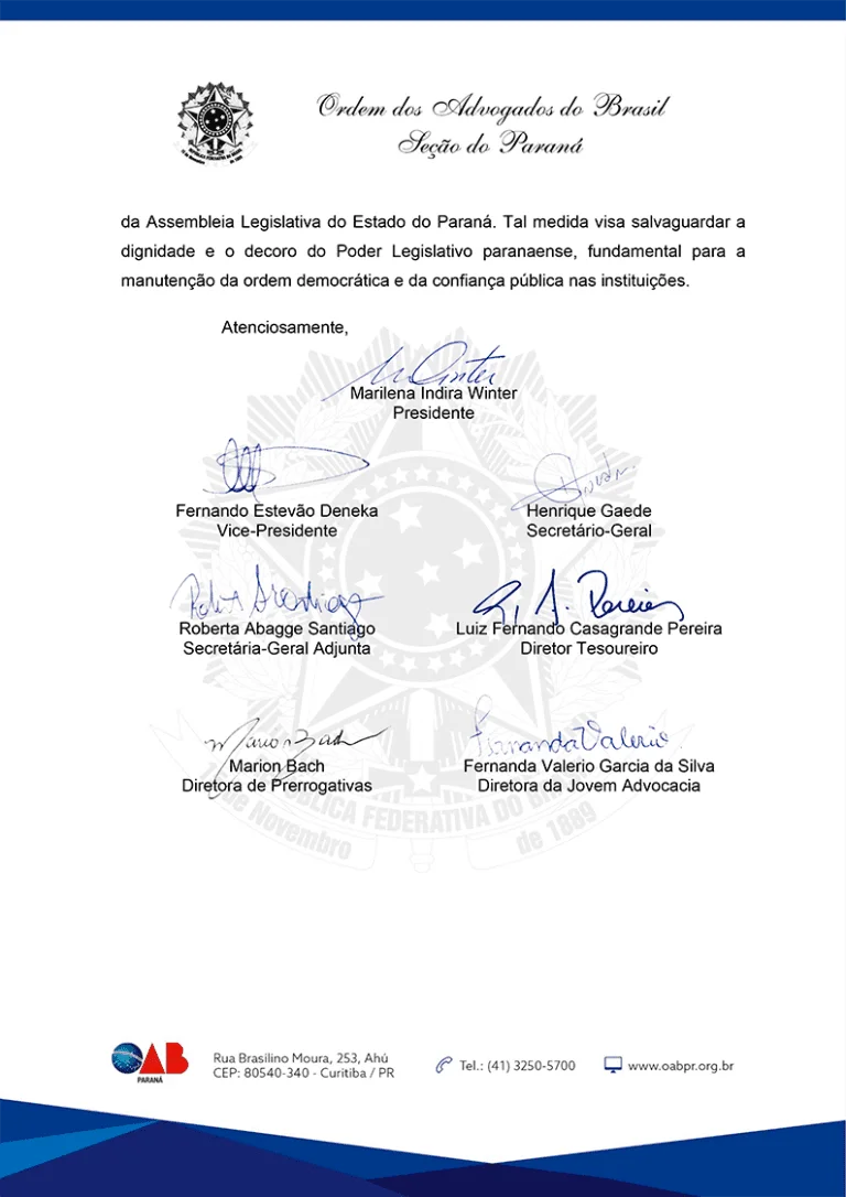 OAB do Paraná pede o afastamento de Ademar Traiano da Assembleia Legislativa