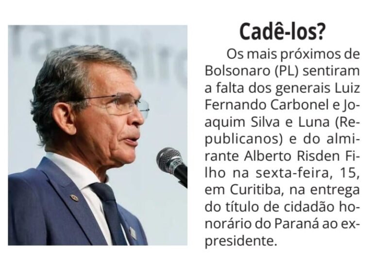 Onde estavam os generais amigos de Bolsonaro na solenidade de entrega da Cidadania Honorária?