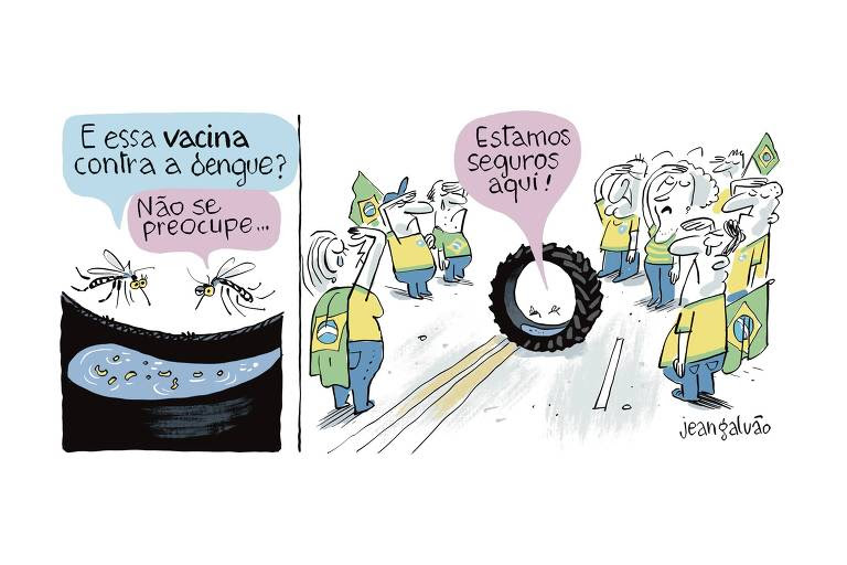 Vacina contra a dengue e os personagens da terra plana