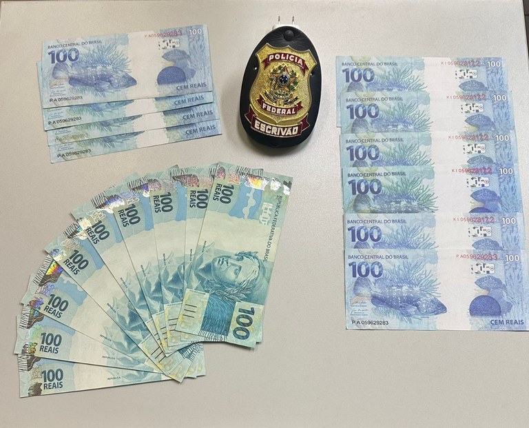 PF realiza prisões e apreende R$ 10 mil em cédulas falsas