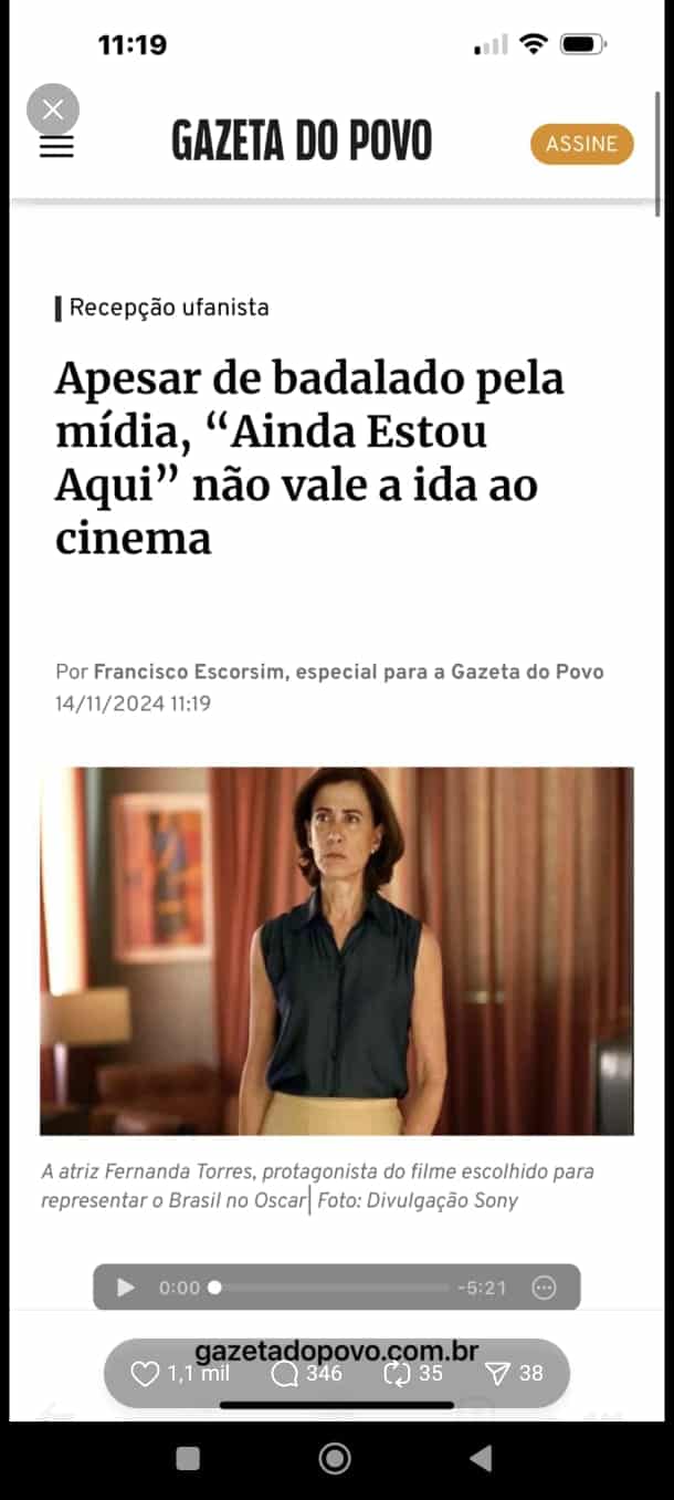 Só para lembrar que a novissima Gazeta do Povo não decepciona