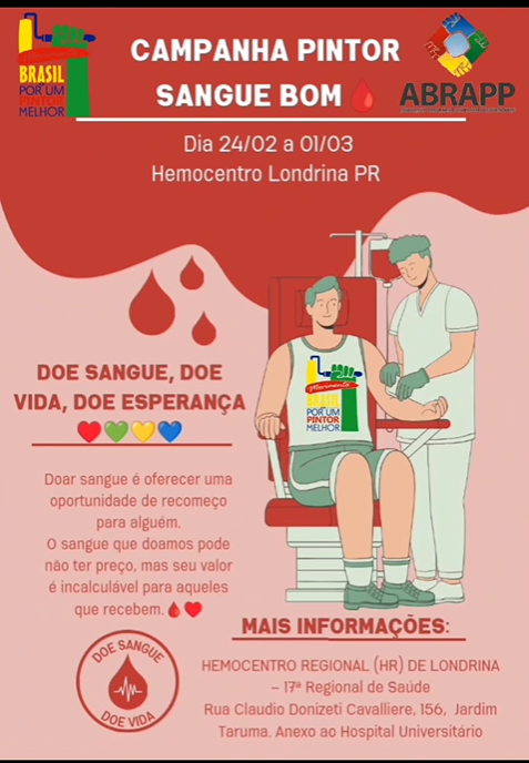 Campanha Sangue bom mobiliza pintores de Londrina e região
