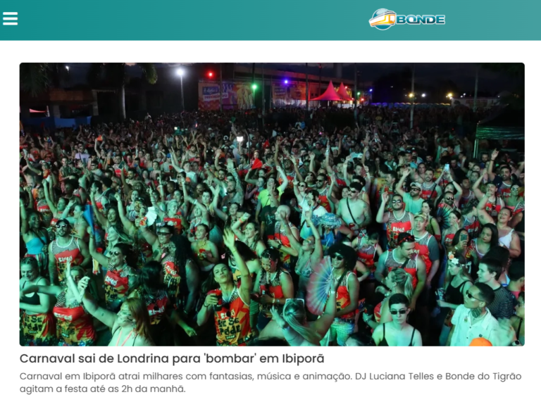 Carnaval sai de Londrina para bombar em Ibiporã, Cornélio, etc