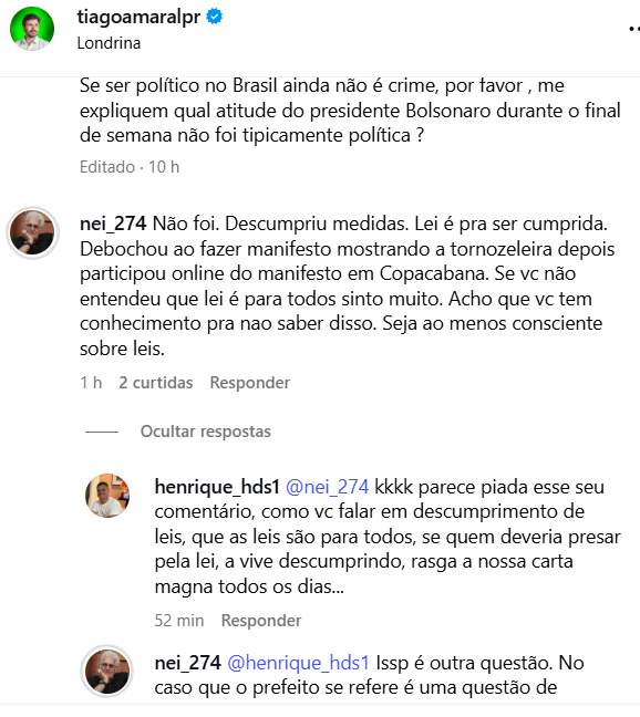 O que disse o prefeito Tiago Amaral sobre a prisão de Bolsonaro