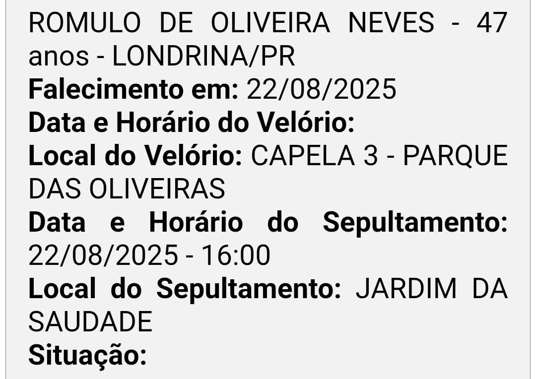 Notícia Triste. Morreu Rômulo Neves, um dos mais icônicos torcedores do Londrina