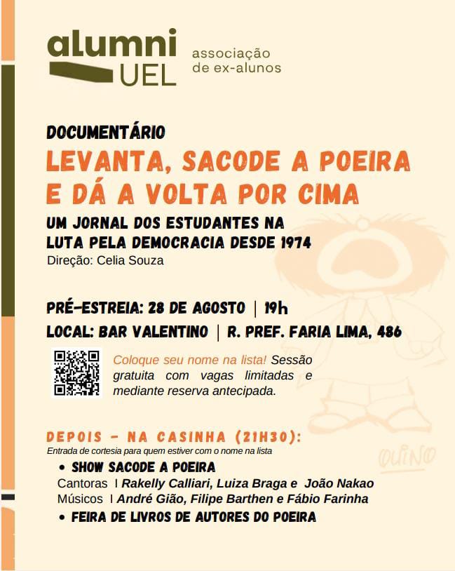 Associação dos Ex-alunos da UEL lança documentário "Levanta, Sacode a Poeira e dá a volta por cima"