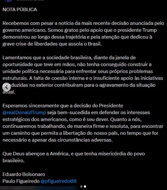 Eduardo Bolsonaro se manifesta sobre retirada de Moraes da lista da lei Magnitsky, e culpa o povo