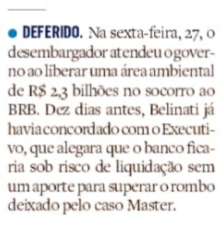 Desembargador Roberval Belinati, que liberou socorro ao BRB, tem dois filhos na administração do DF