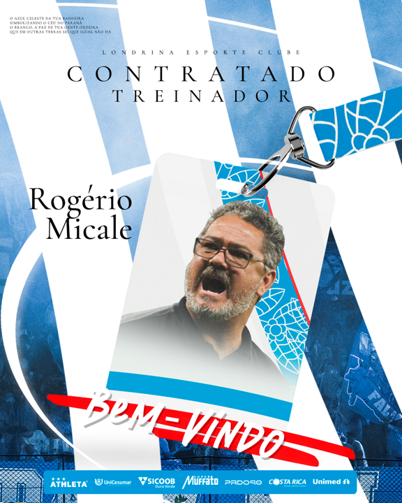 Rogério Micale é o novo treinador do Londrina Esporte Clube