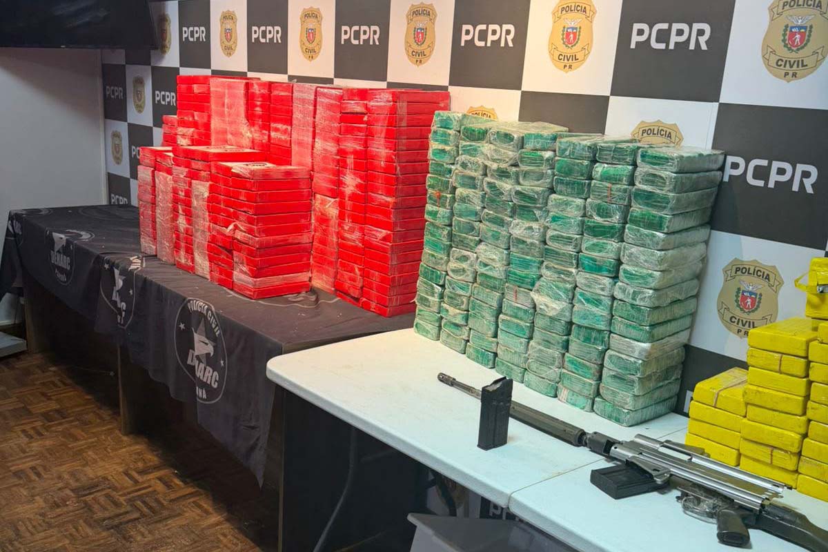Polícia do Paraná apreende drogas e armas avaliadas em R$ 22 milhões