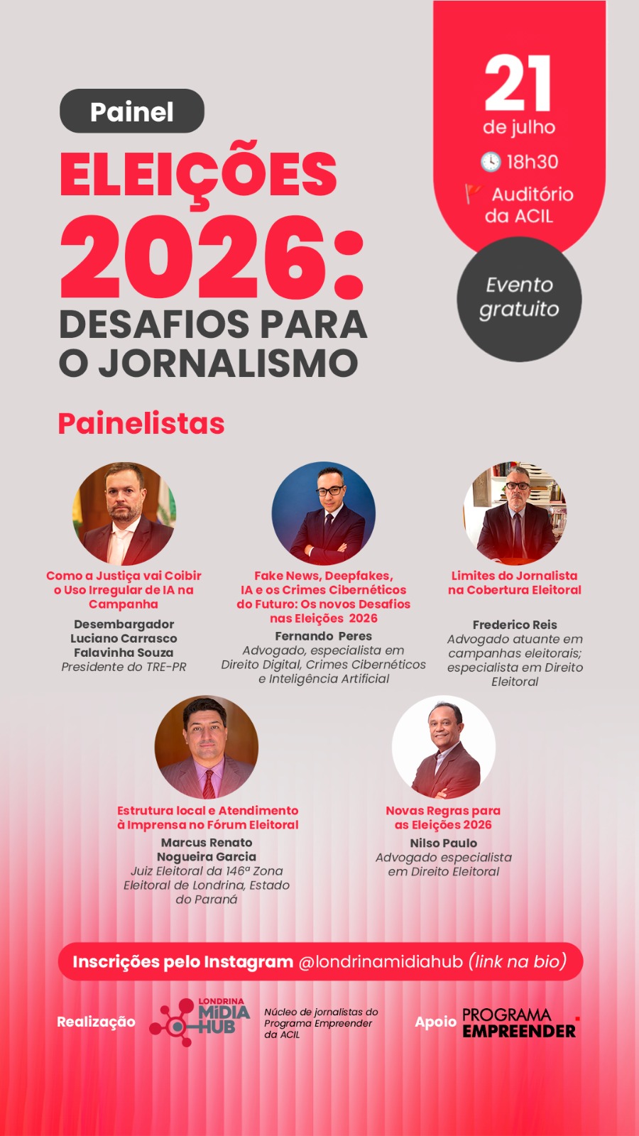 Convite para Jornalistas de Londrina e região