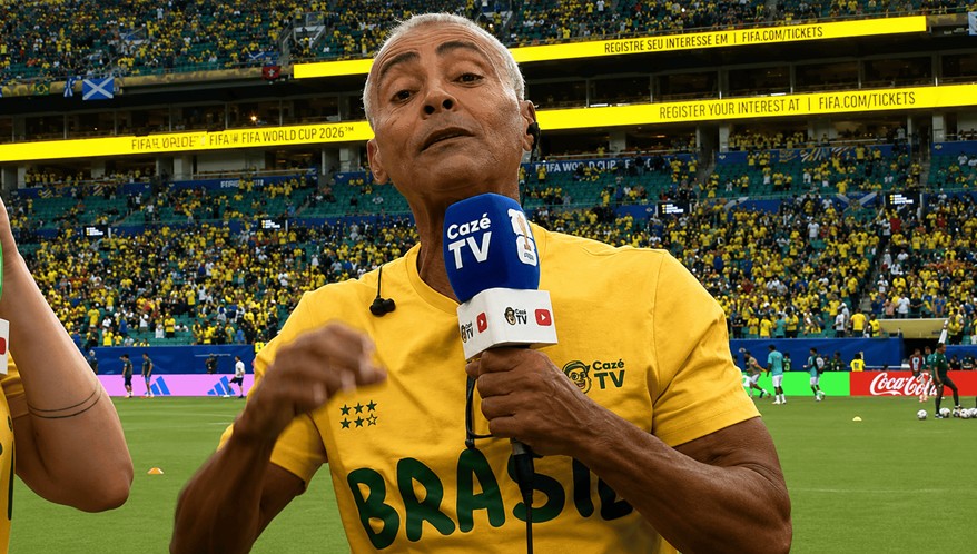 Justiça manda bloquear cachê de Romário na CazéTV por dívida de R$ 32,4 mi