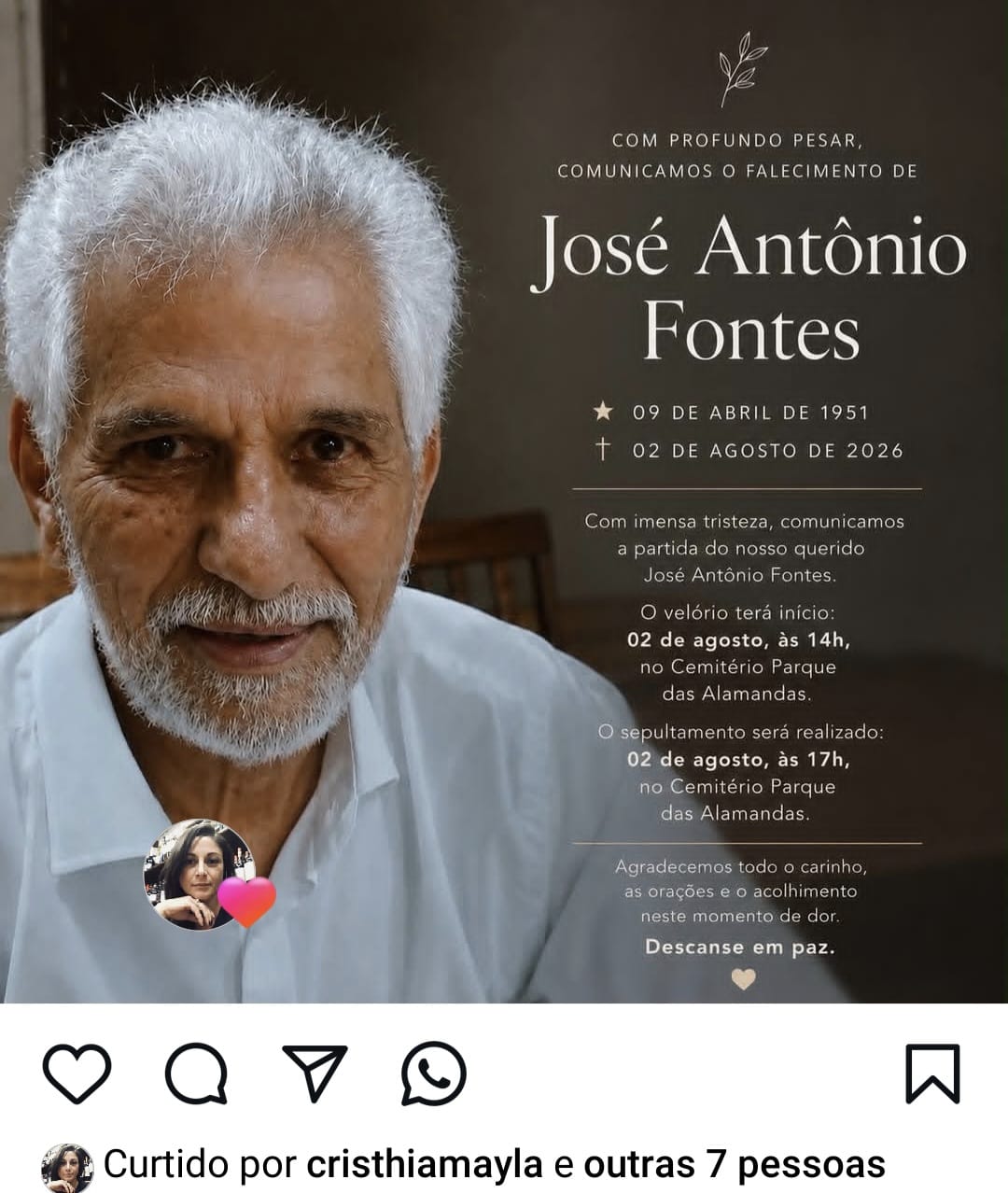 Morreu hoje José Antonio Fontes, empresário do agronegócio e muito atuante na Sociedade Rural do Paraná