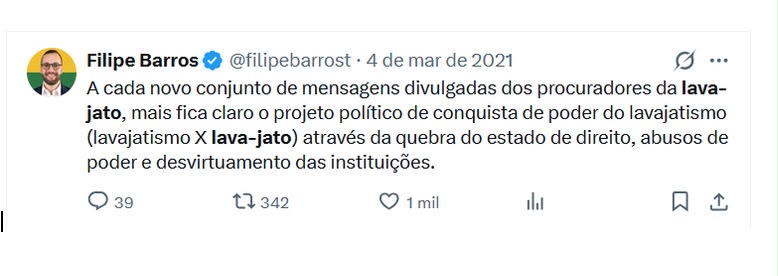 Mudou de opinião? Ou foi por conveniência do momento político?