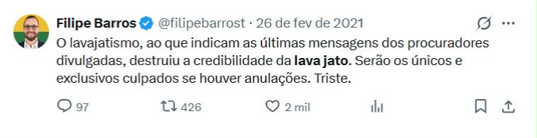 Mudou de opinião? Ou foi por conveniência do momento político?